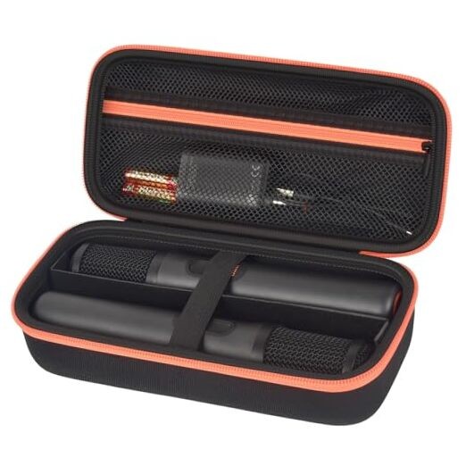Wireless Microphone Case for JBL PartyBox Wireless Mic - 2X Digital Black