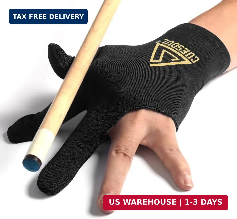 CUESOUL 10pcs/Set 3 Finger Billiards Gloves Pool Cue Gloves