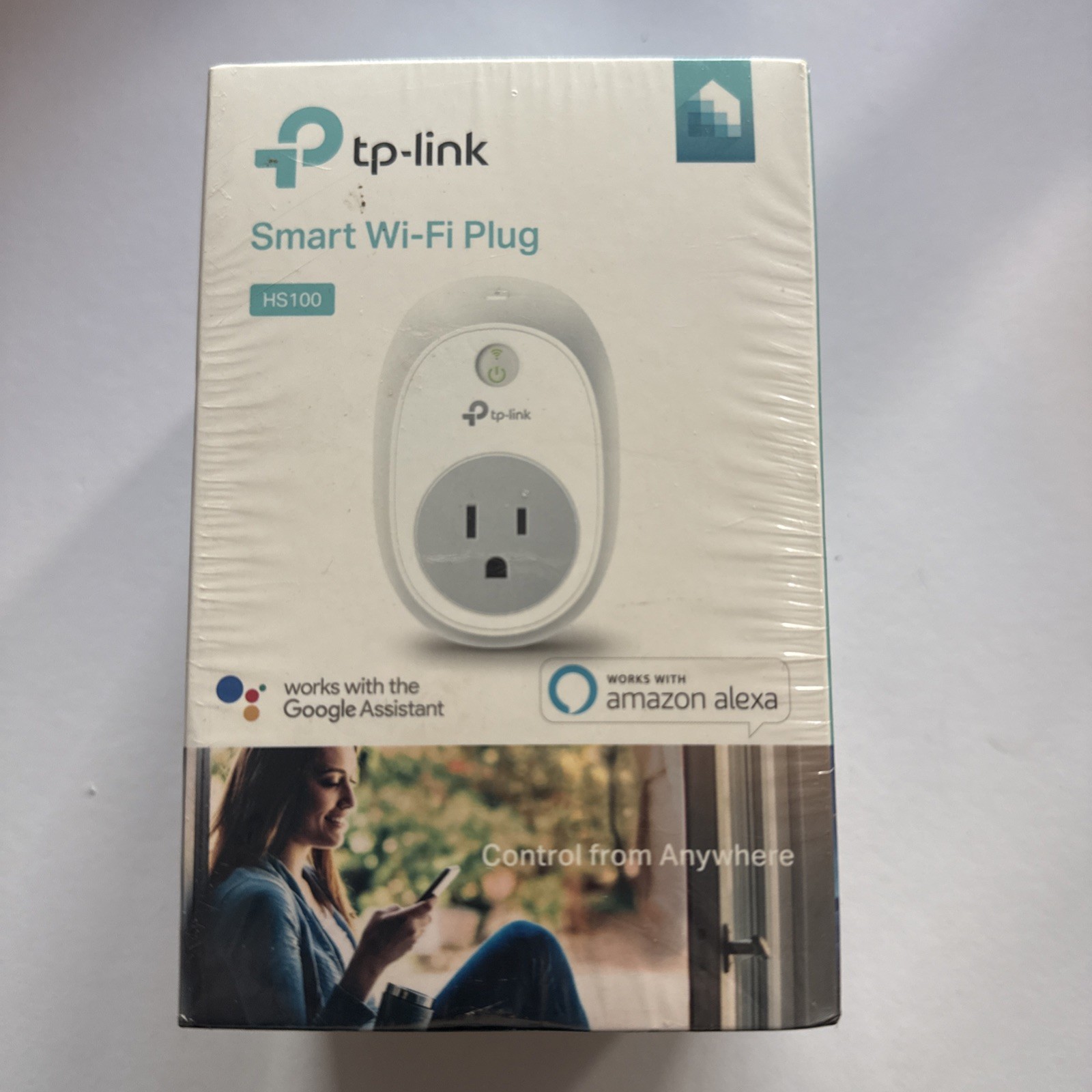 TP-Link Kasa Smart HS100 WiFi Smart Plug, Classic 1-Pack White - Factory Sealed