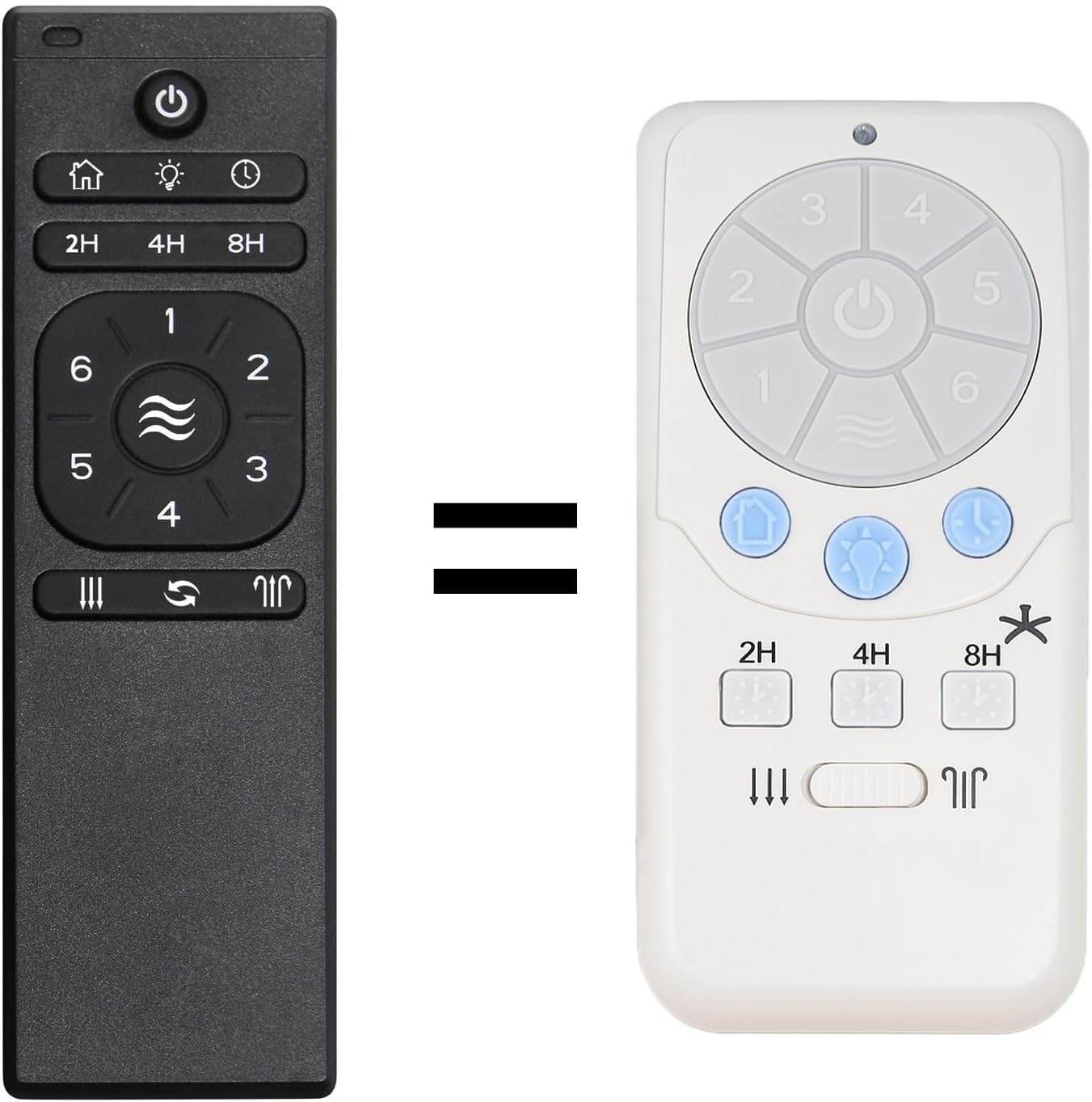 A25-TX012/TX025 Ceiling Fan Remote - 6-Speed, Light Dimmer, DC Motor Compatible