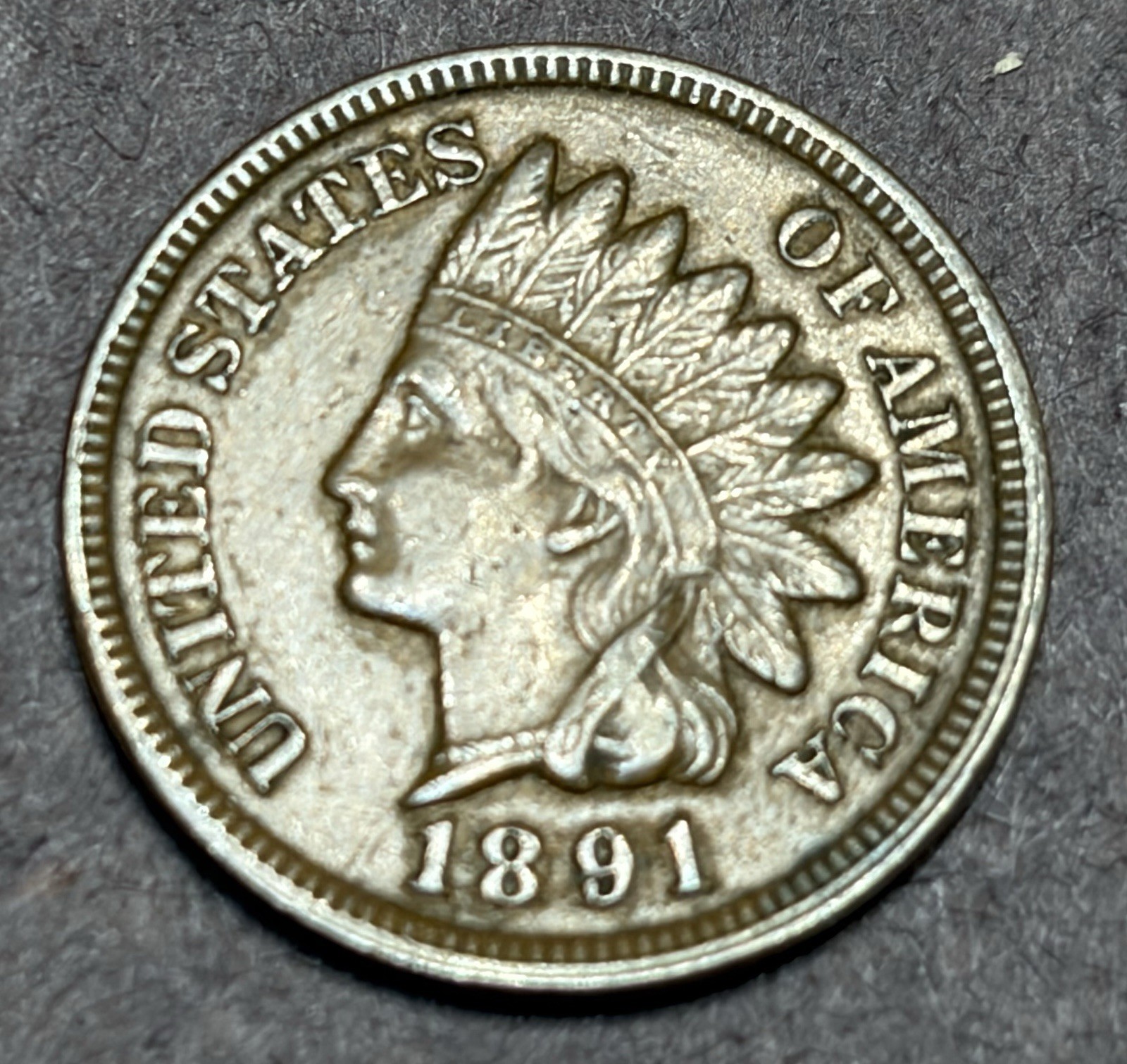 1891 Indian Penny Cent Nice Original Choice XF - 3 Diamonds