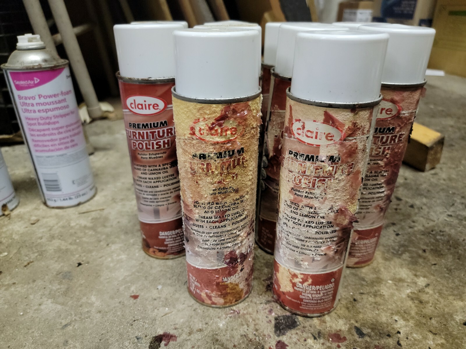 Claire CL818-12pk ( salvage lot) Furniture Polish 17 Oz. Net Wt 10 Count