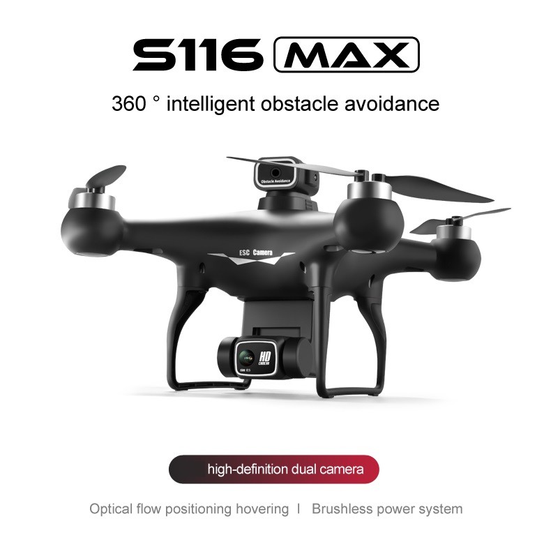 S116 4K Drone RC Brushless Dual Camera WiFi FPV Foldable Quadcopter ND