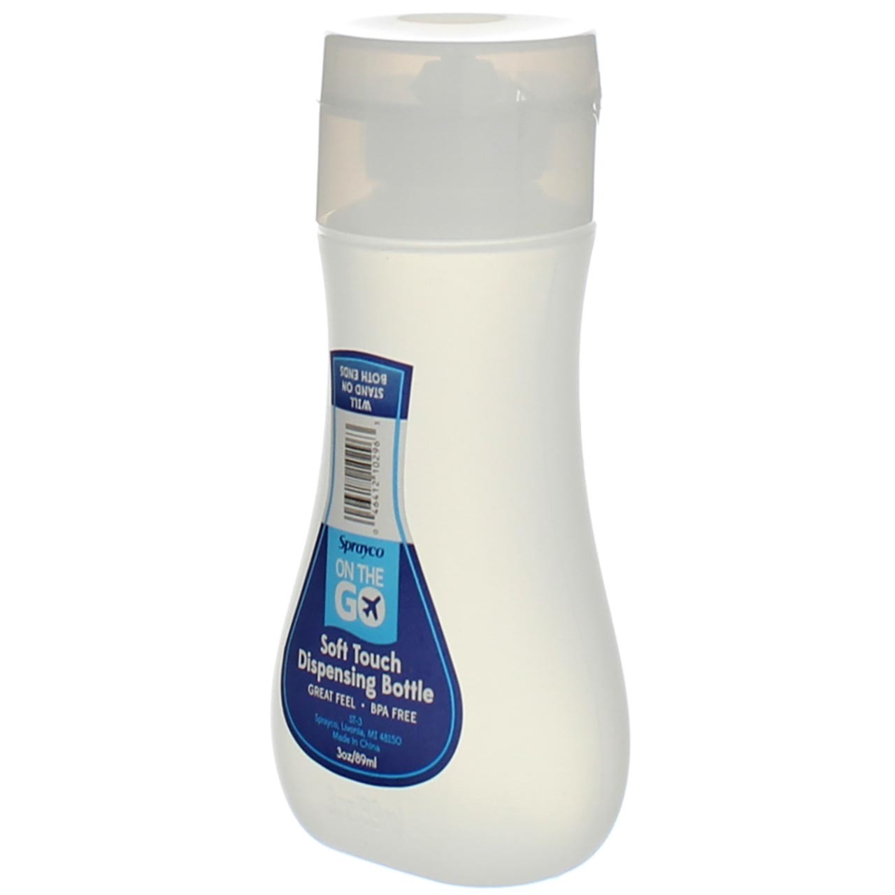 6 Pack Sprayco Soft Touch 3 oz Dispensing Bottle, 3 oz