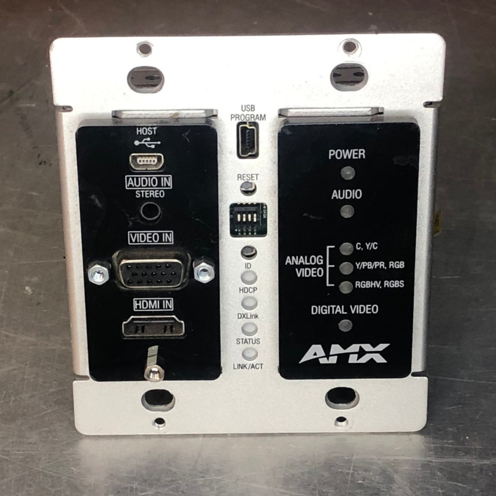 AMX FG1010-325-BL Black Multi DXLink Wallplate Transmitter #X1806