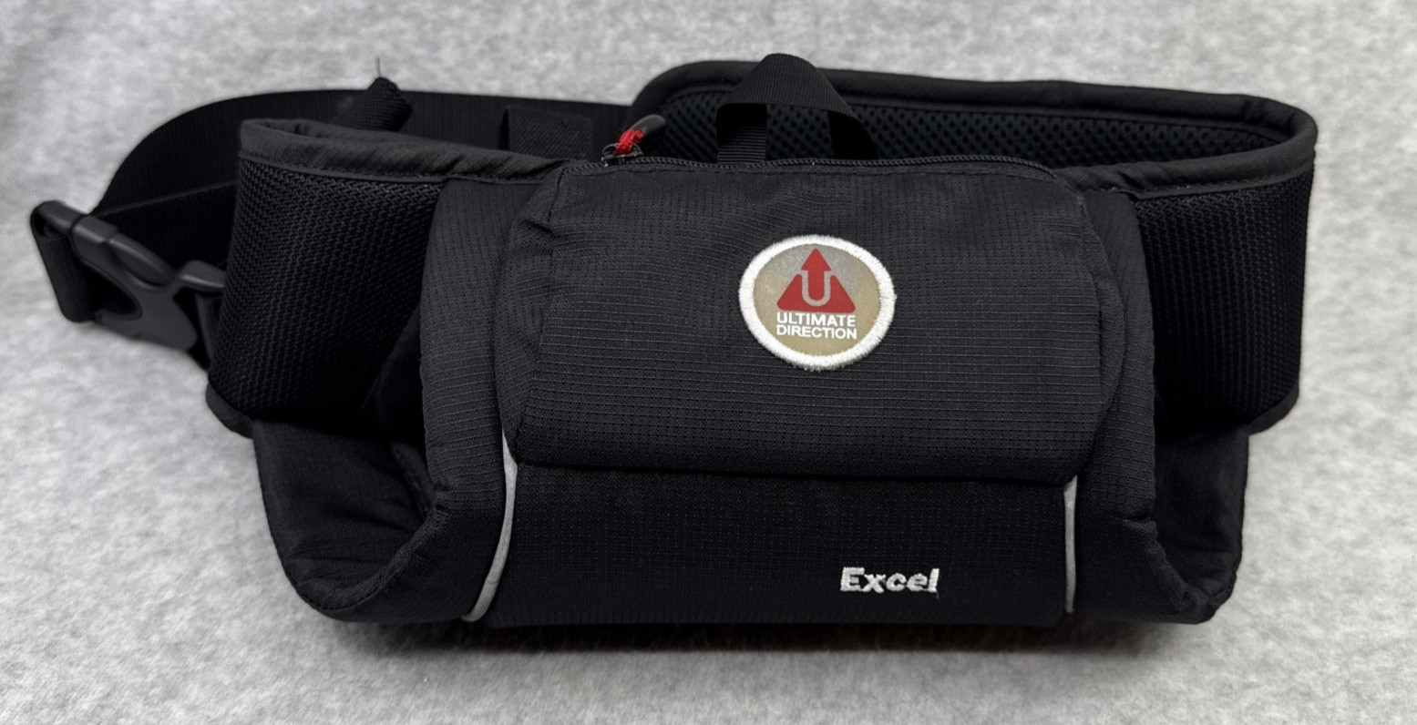 Ultimate Direction Excel Single Bottle Hydration Waist Pack Black OS No Bottle