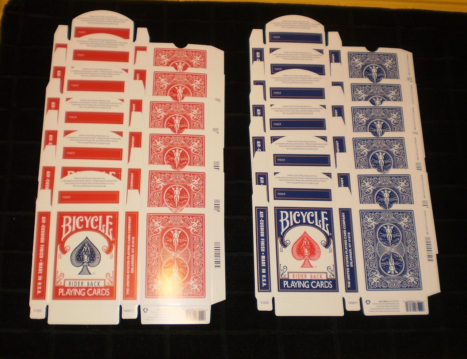 12 Bicycle Playing Card Boxes - Rider 808 Red & Blue Design Poker Size
