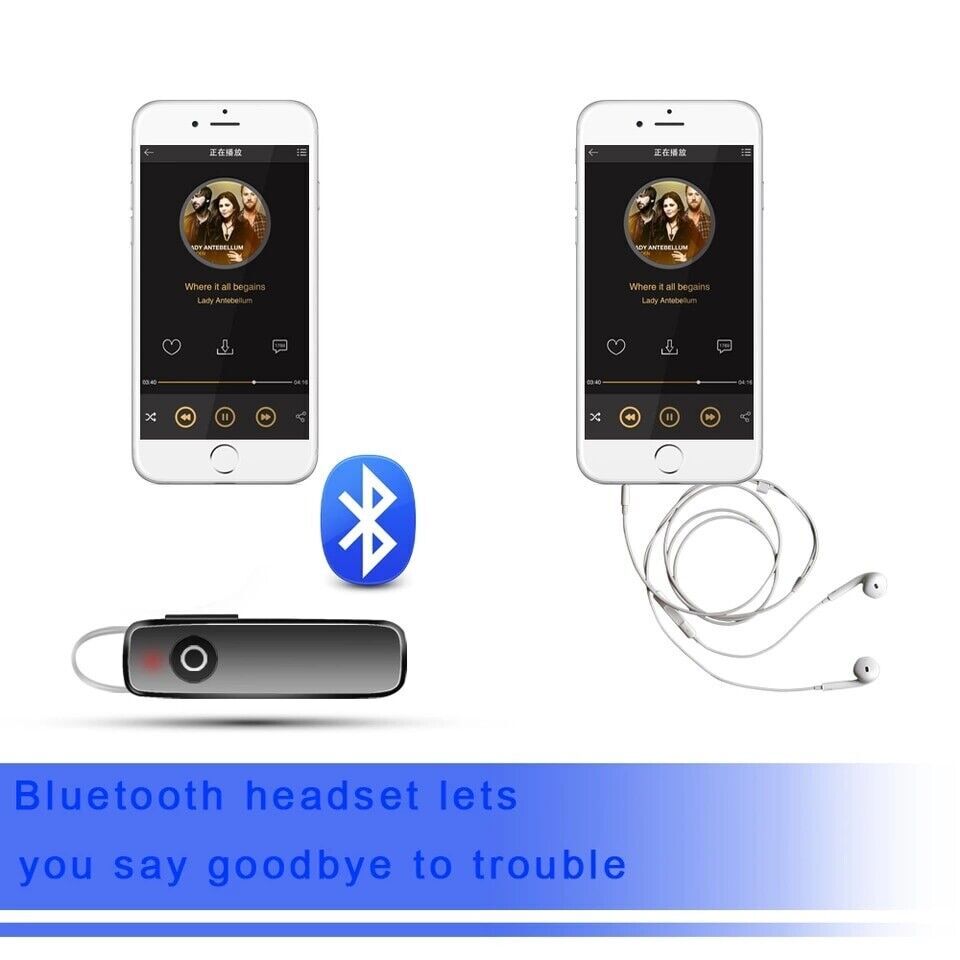Bluetooth 4.1 Headset Wireless in-ear Stereo Headphones Handfree Earphone Earbud