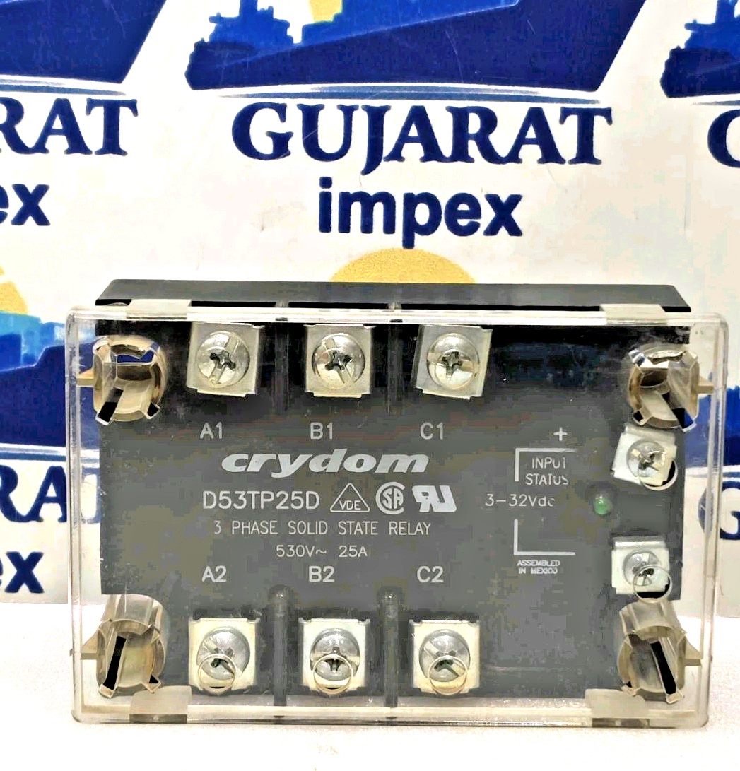Crydom D53TP25D 3-Phase 25A 530V 3-32 VDC Control Solid State Relay  D5TJ1008