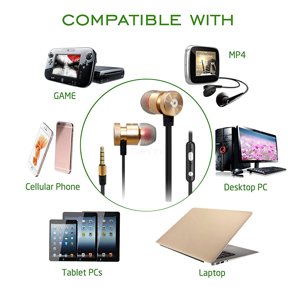 Super Bass Noise Isolating Earphone Vol. Control Headset For TCL 20 A 5G T601DL
