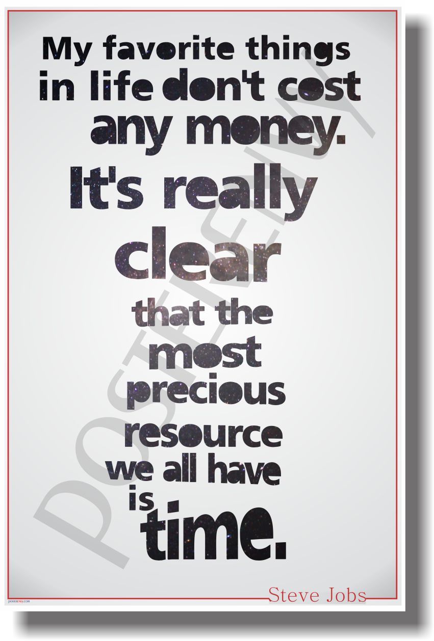 My Favorite Things Don't Cost Any Money - New Classroom Motivational Poster