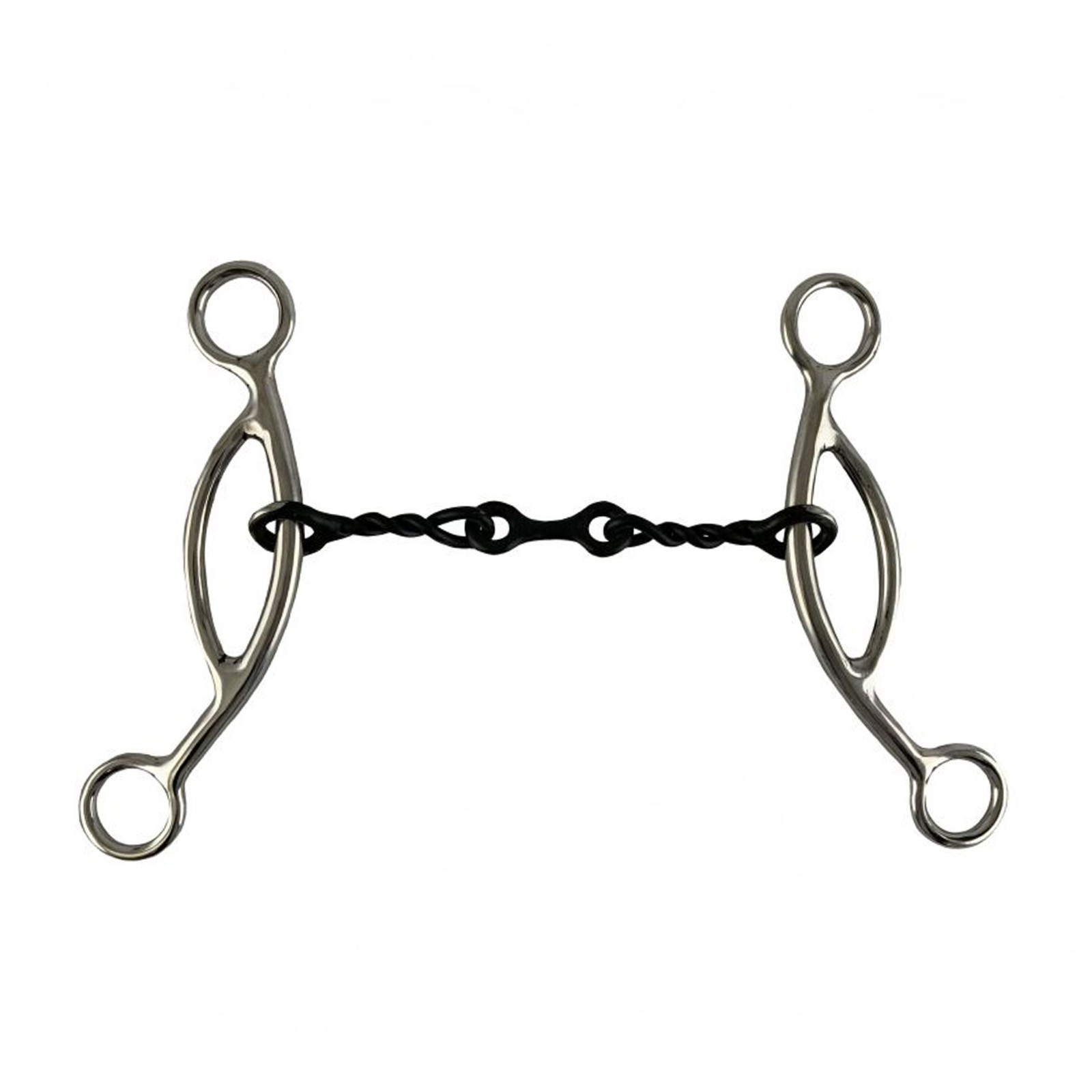 Western Saddle Horse 5" Sweet Iron Twisted Dog Bone Mouth Gag Snaffle Bit