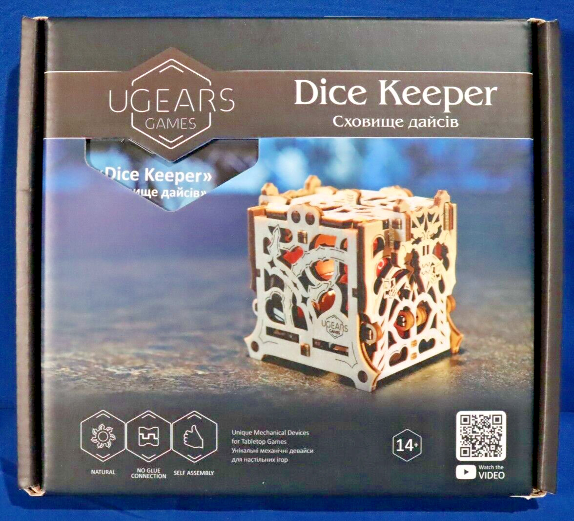DICE KEEPER by UGEARS Wooden Dice Box Kit *NEW OPEN BOX*