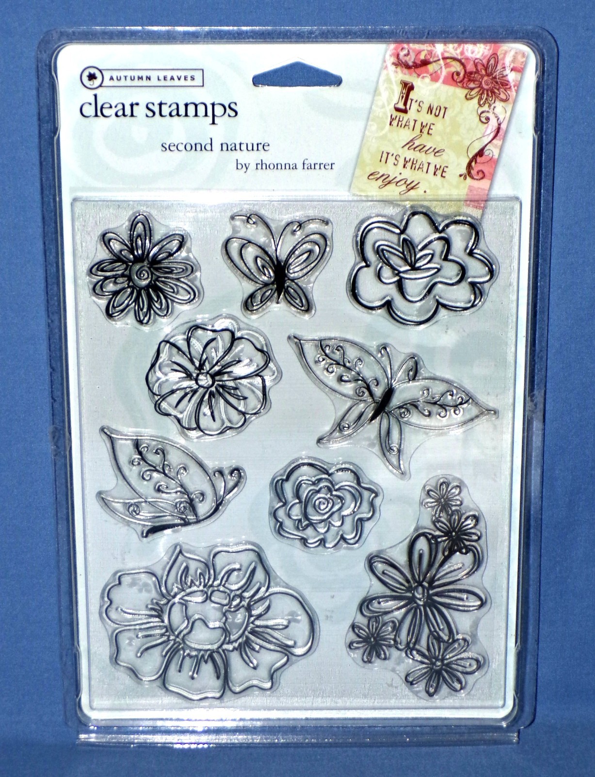 Autumn Leaves second nature Clear Stamps Flowers Butterfly Nice Sizes Free Ship