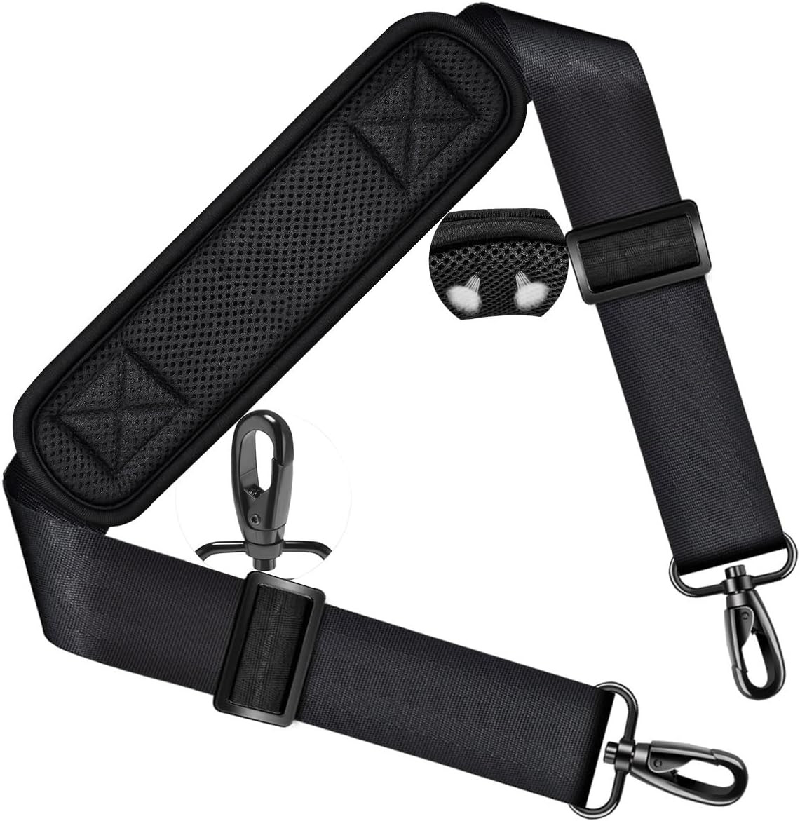 Shoulder Strap 58" Ultra-Thick Fixed Padded and Adjustable Buckles Crossbody Str