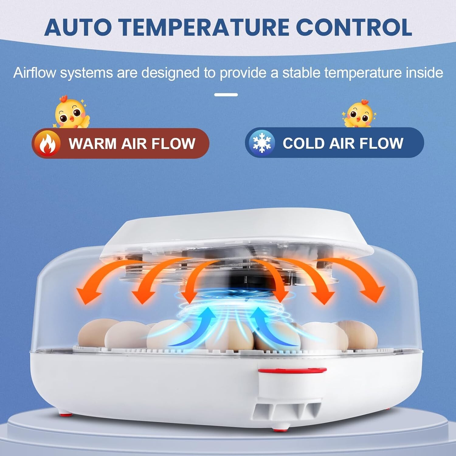 24 Egg Incubator for Hatching w/Automatic Egg Turner Temperature Display Gift🌱
