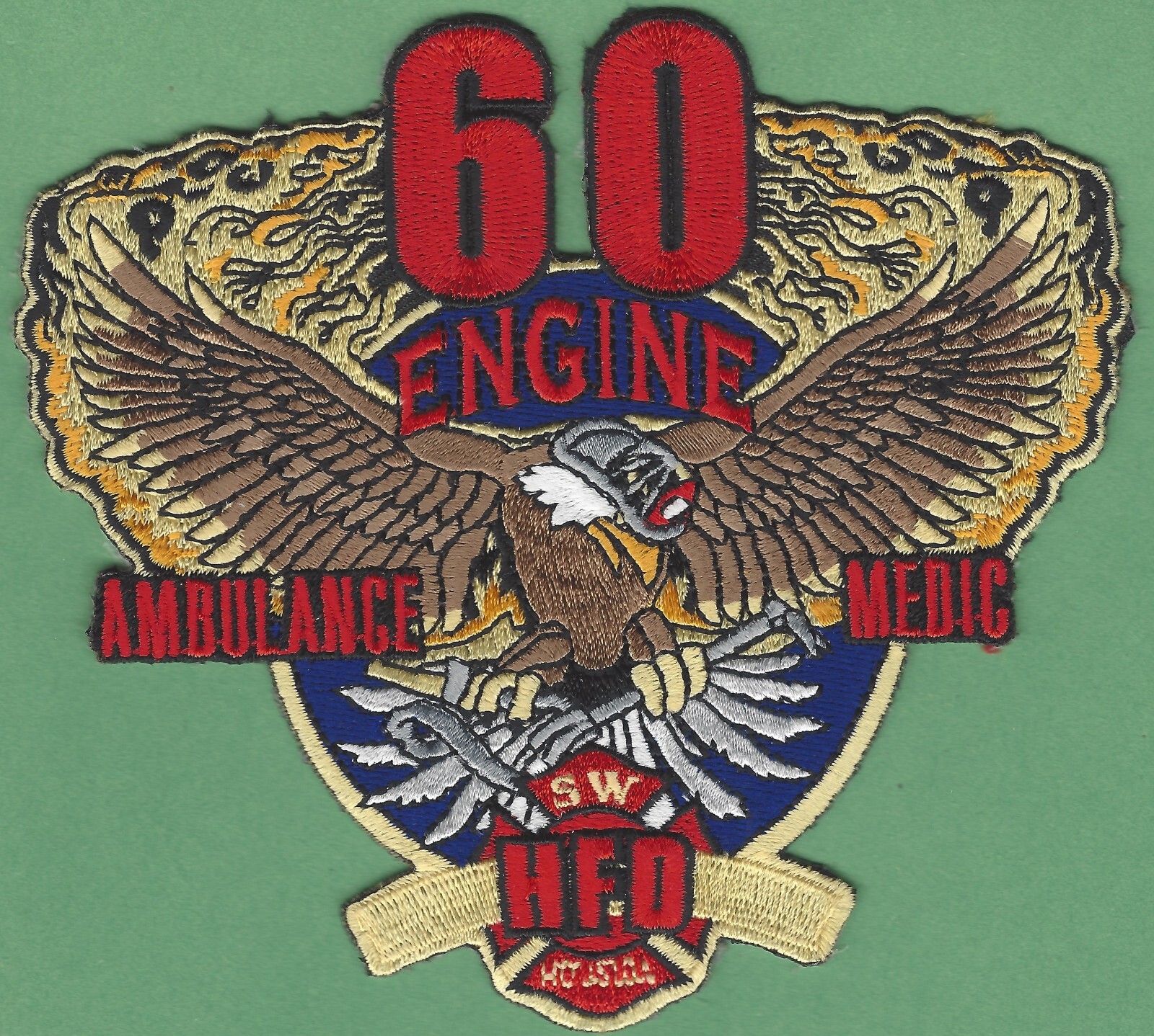 HOUSTON TEXAS FIRE STATION 60 COMPANY PATCH EAGLE