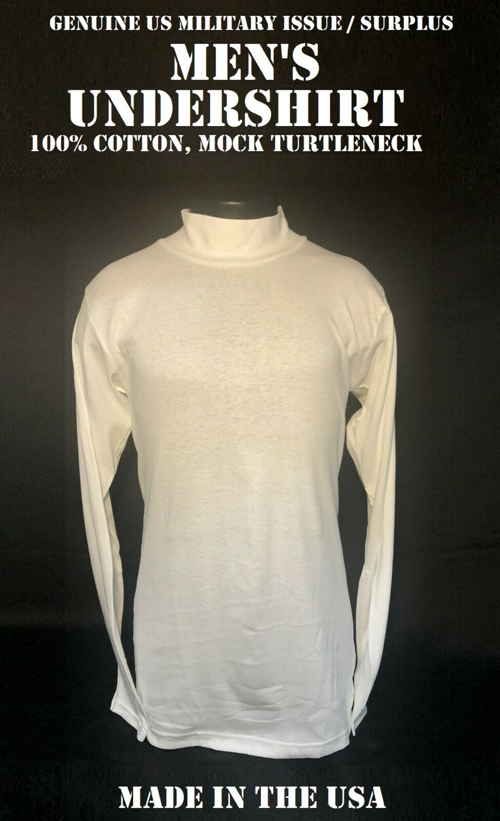MEN'S M US MILITARY UNDERSHIRT WHITE LONG SLEEVE T-SHIRT SHIRT TOP LIGHTWEIGHT