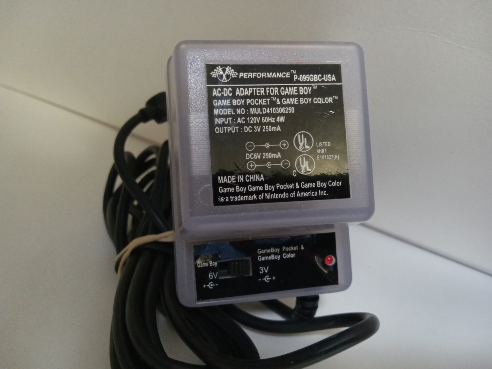 AC Power adapter for GAMEBOY & GB POCKET  & GB COLOR #A40