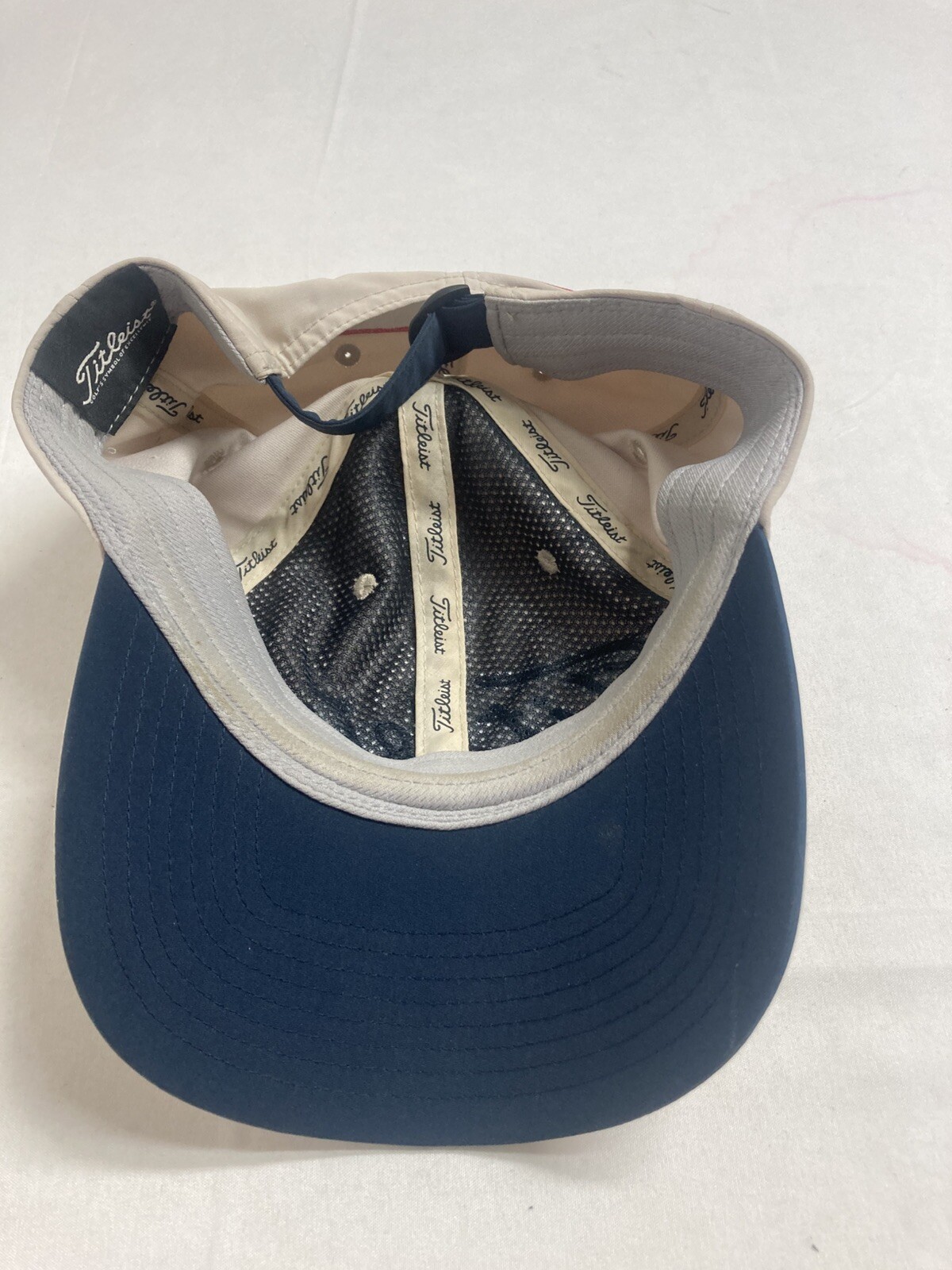 Titleist Pro- V1 Footjoy Golf Hat Beige Strapback