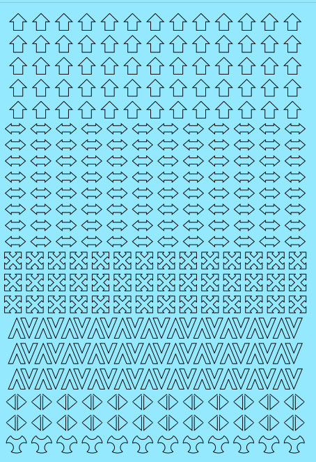 Black Battleline Squad Role Markings Outline Custom Transfer Sheet A6