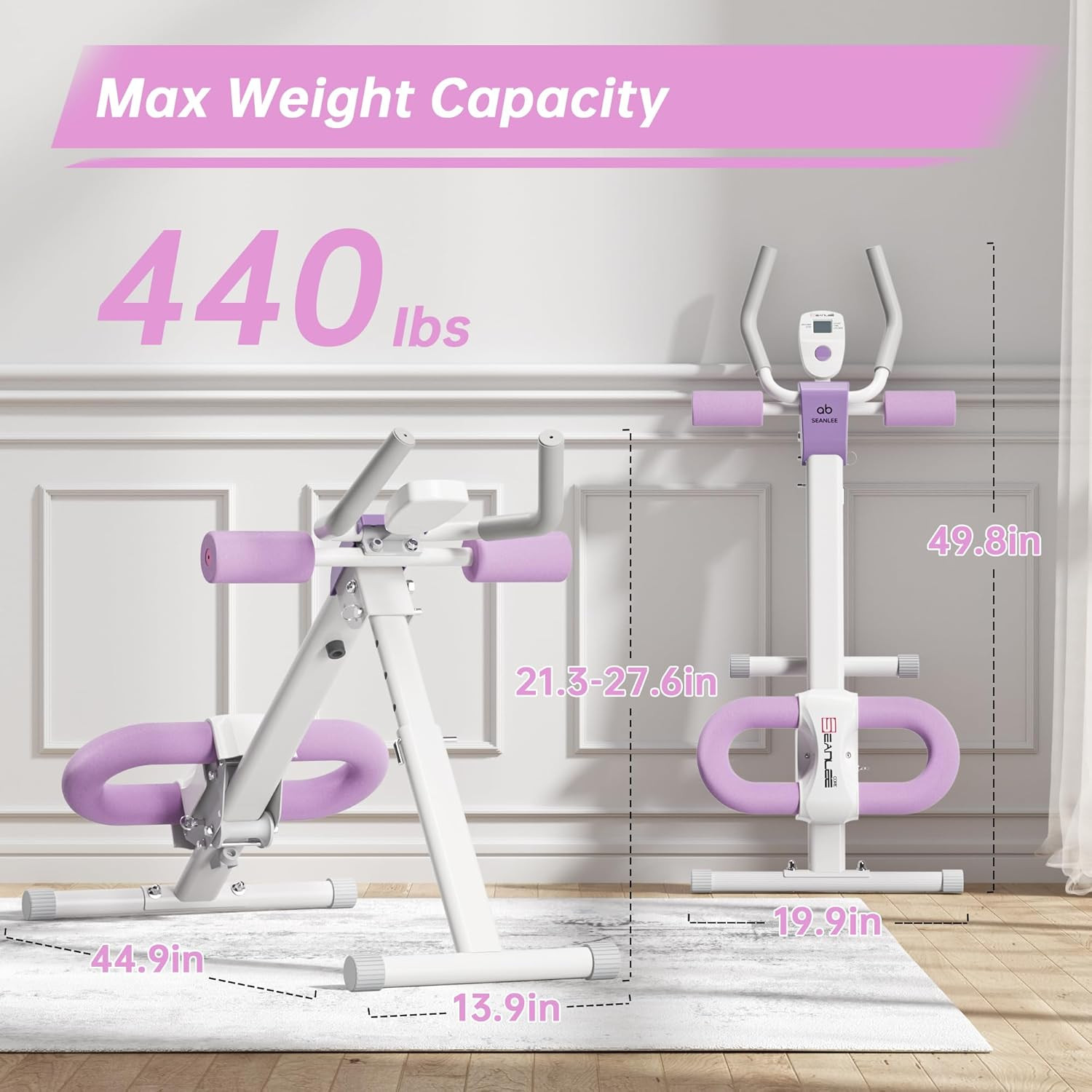 Abdominal Machine Ab Workout Equipment Adjustable for Home Gym Ab Machine Exerci