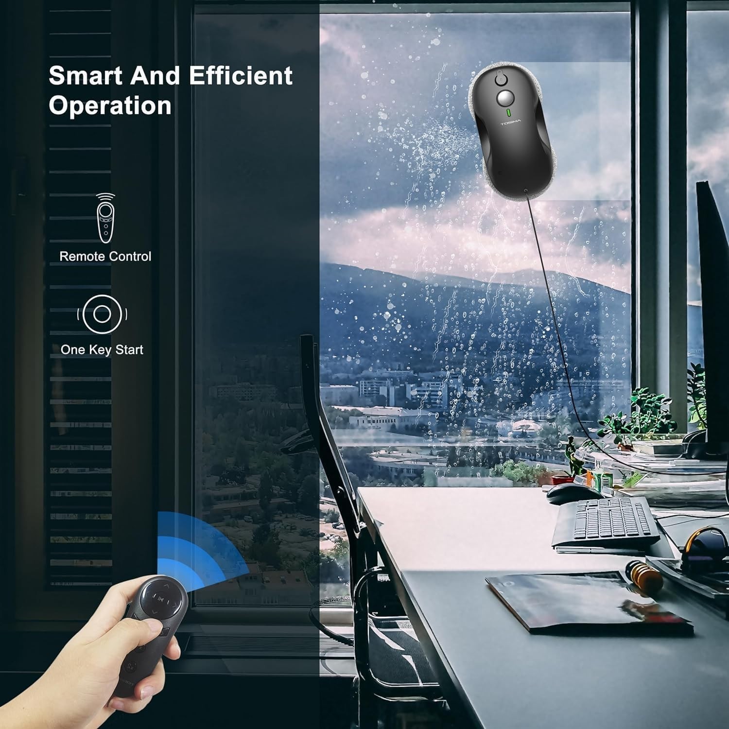Tosima W3 Window Cleaning Robot Dual Direction Auto-Spray Smart Navigation Safe