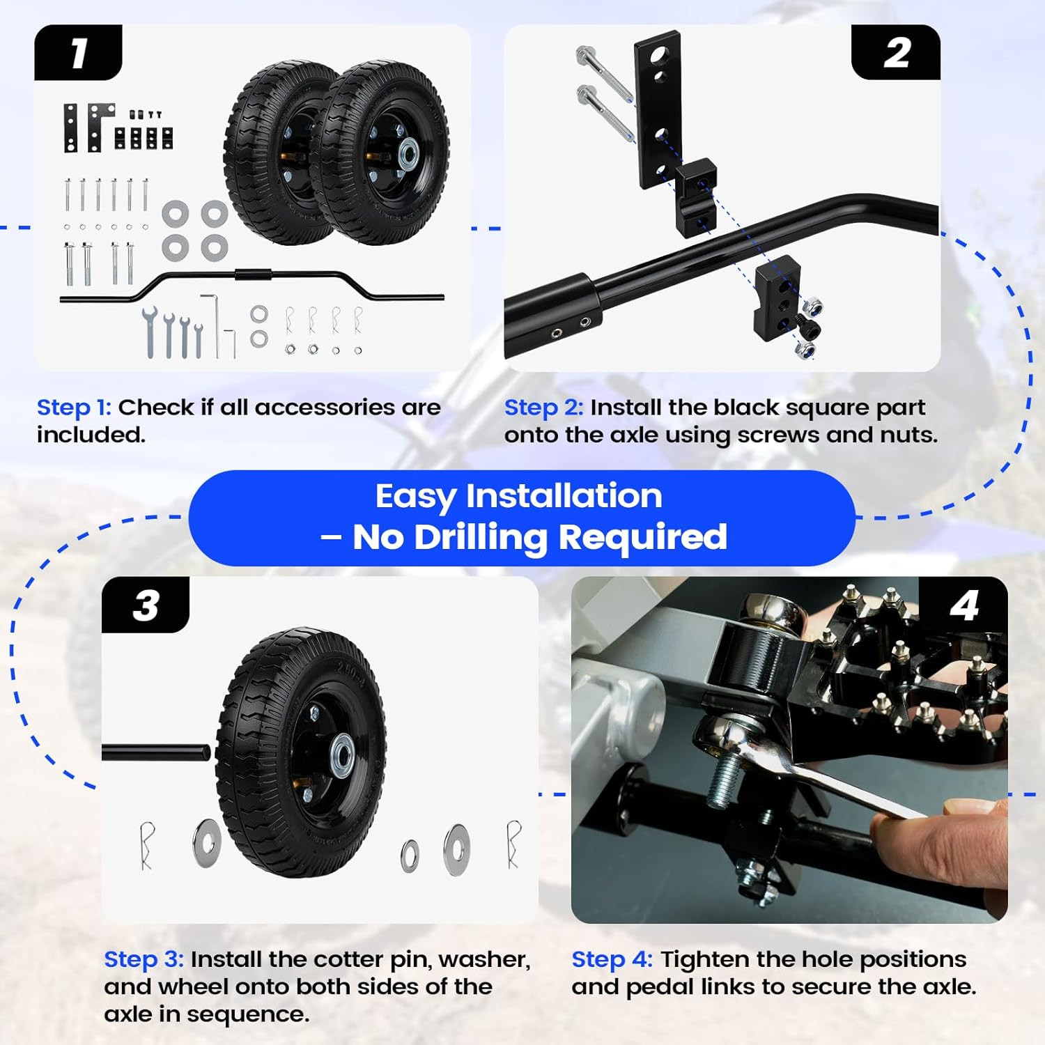 Dirt Pit Bike Training Wheels 50Cc Adjustable Universal for CRF50 MX125 MX350 MX