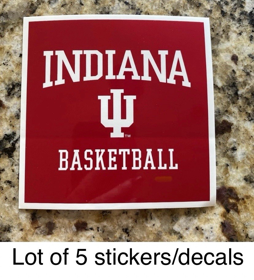 Indiana University Hoosiers Basketball 5 Stickers / Decal 4” - IU Bloomington IN