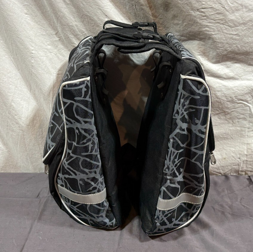 TOURBON IBM Insulated Lunch/Picnic Cooler Bicycle Pannier Set Black/Gray GREAT
