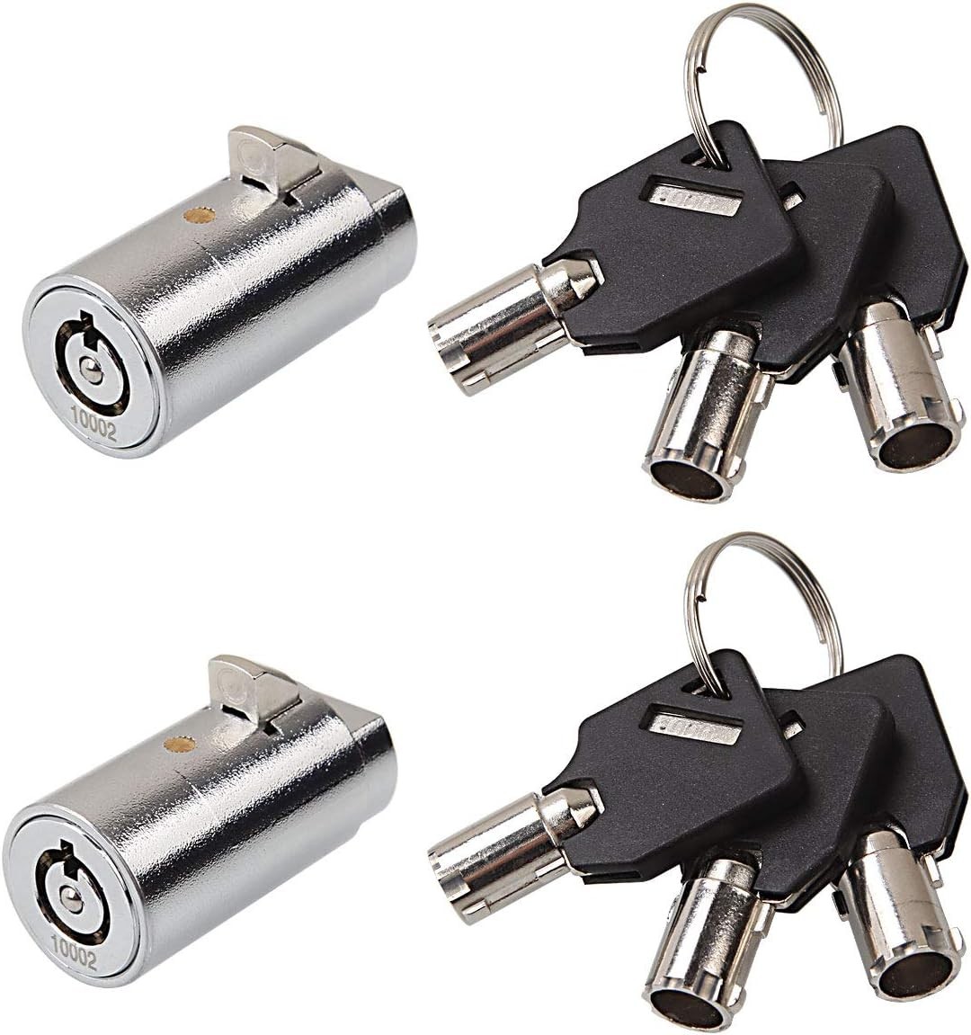 High Security Vending Machine Lock and Key, 2-Pack Soda Machine Lock for Coke Ma