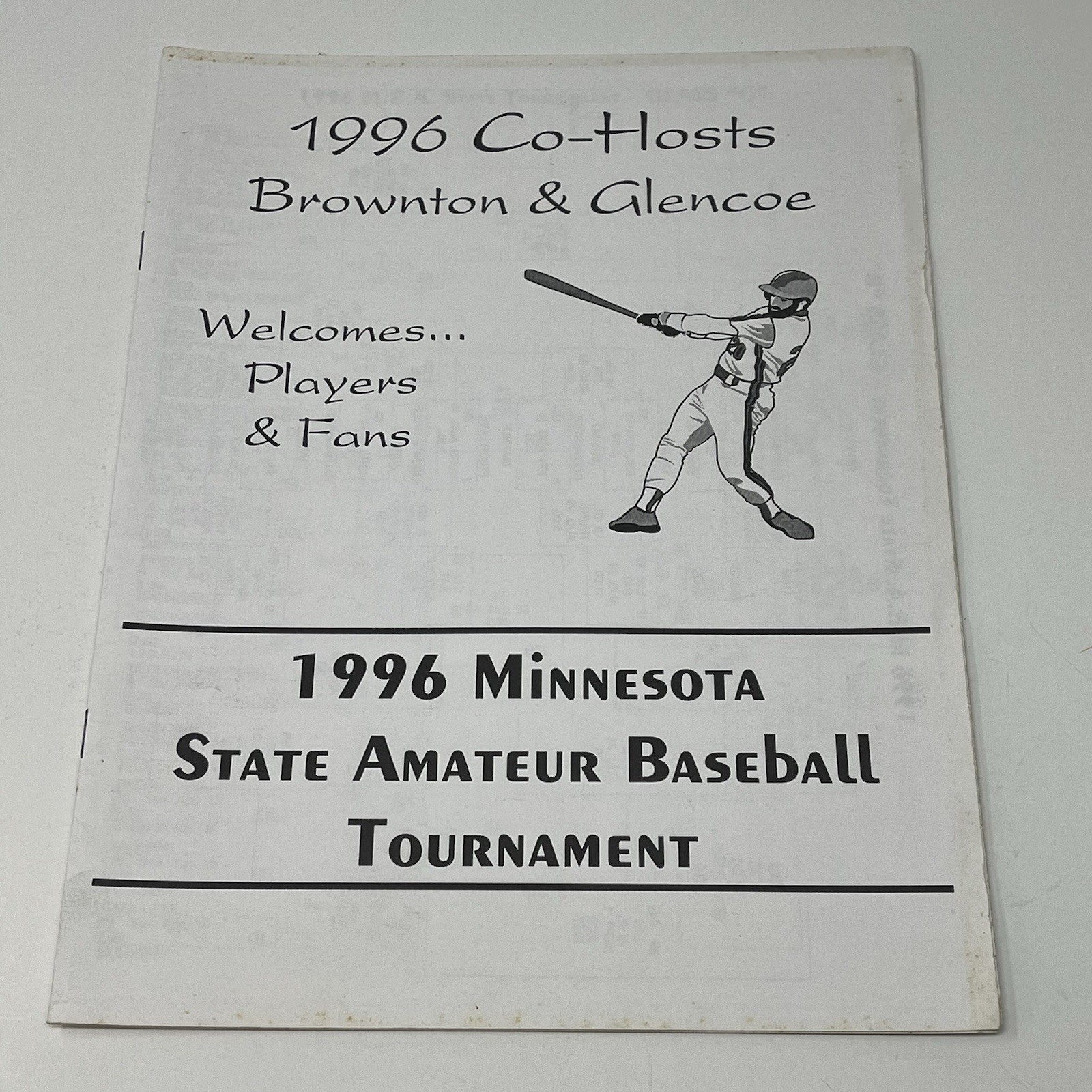 1996 Minnesota State Amateur Baseball Tournament Program Roster