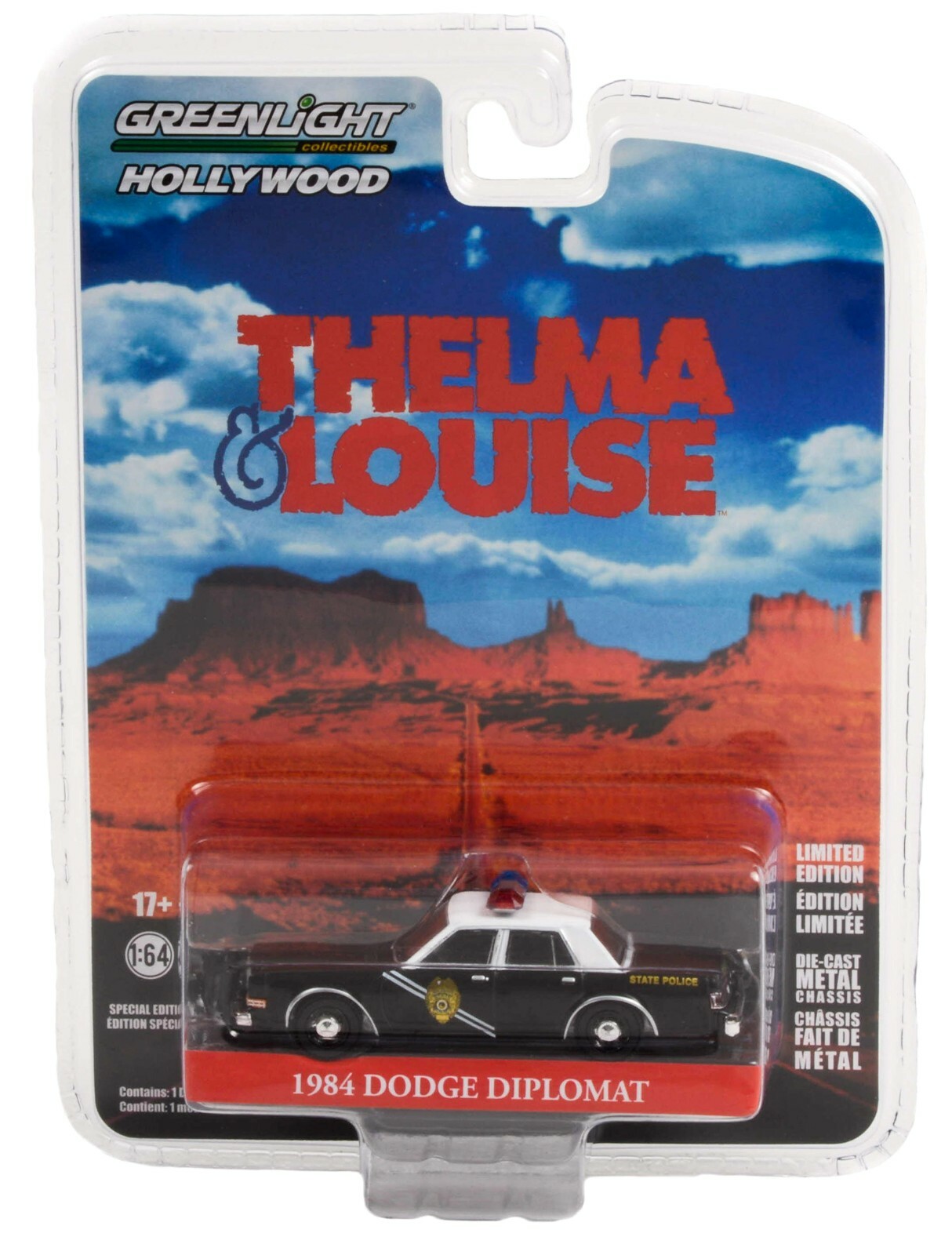 1:64 GreenLight *THELMA & LOUISE* New Mexico Police 1984 Dodge Diplomat NIP