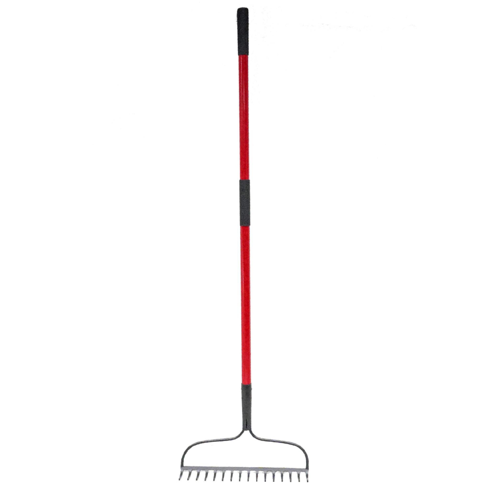 Heavy Duty Garden Rake 16 Tine with Fiberglass Handle