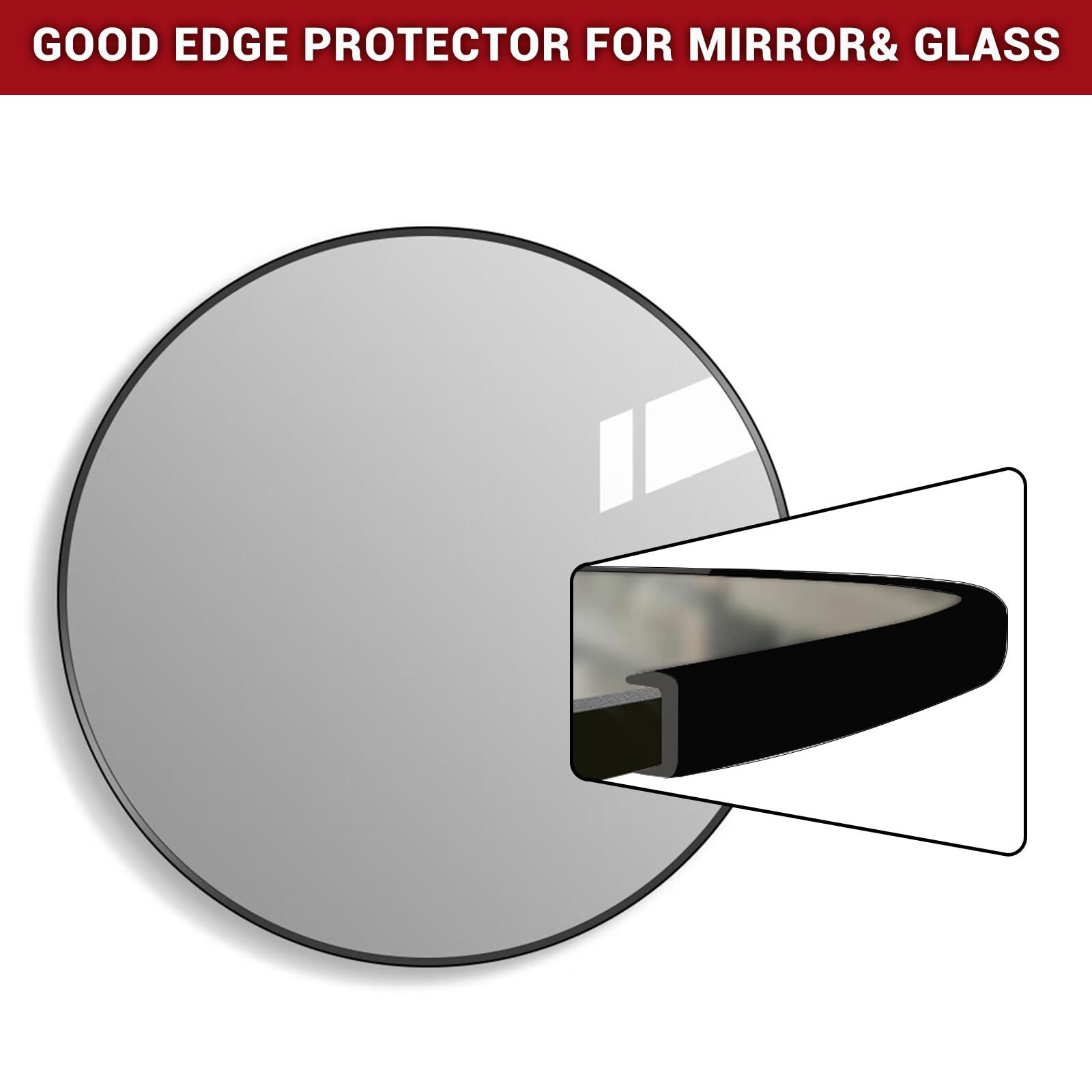 EPDM Rubber Edge Trim 1/8" Self Adhesive Black 20Ft Fit for 3/32"-5/32" Width...