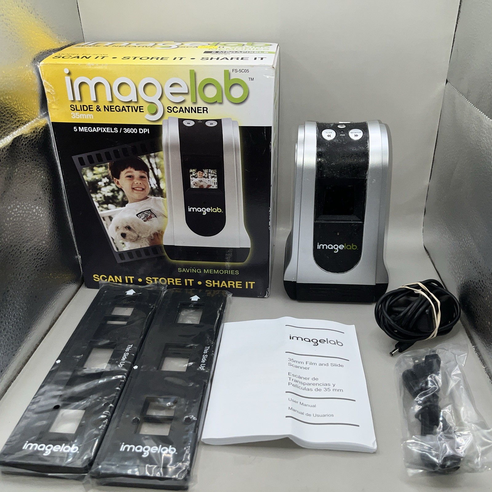 ImageLab Slide and Negative Scanner 5 Megapixel 3600 DPI Model FS-5C05 Old Stock