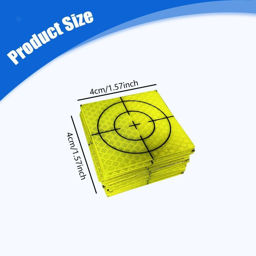 100pcs Acrylic Reflective Tape Target Target Sheets 4cmx4cm