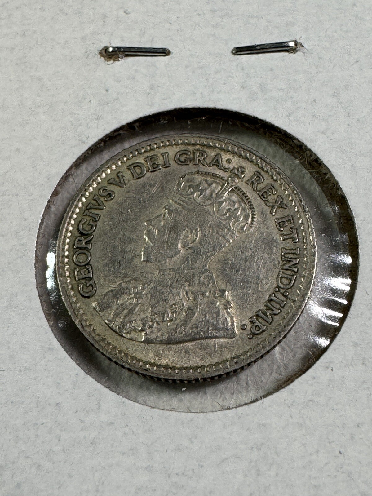 1920 Canada 5 Cents Small Silver Coin