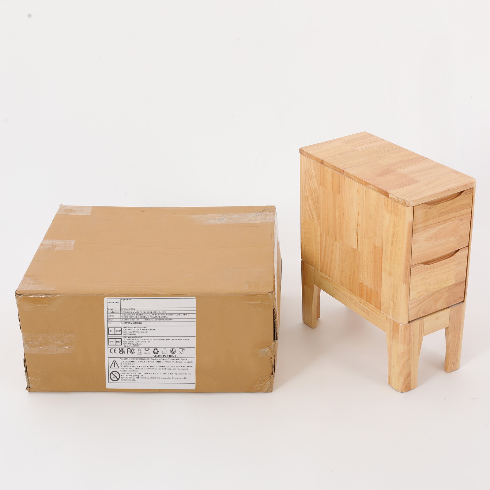 Wood Bedside Table, Sofa Side Table, Bedside Table with Drawers Bedside Table