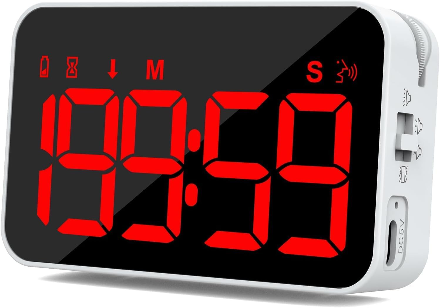 Kitchen Digital Timer, Count down Up, Rechargeable, Vibration Mode Adjustable Vo
