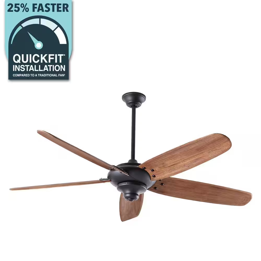Altura 68 In. Matte Black Ceiling Fan with Downrod, Remote Control and Reversibl
