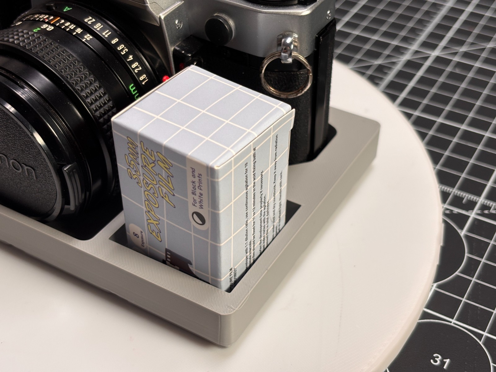 Gridfinity Storage For Canon AE-1 & AE-1 Program Camera (Gray) - NEW