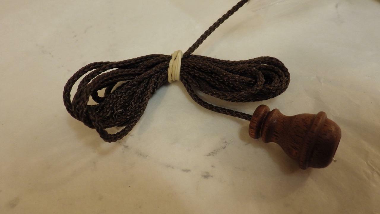 classic electric polished brass ceiling mounted brown pull cord light switch