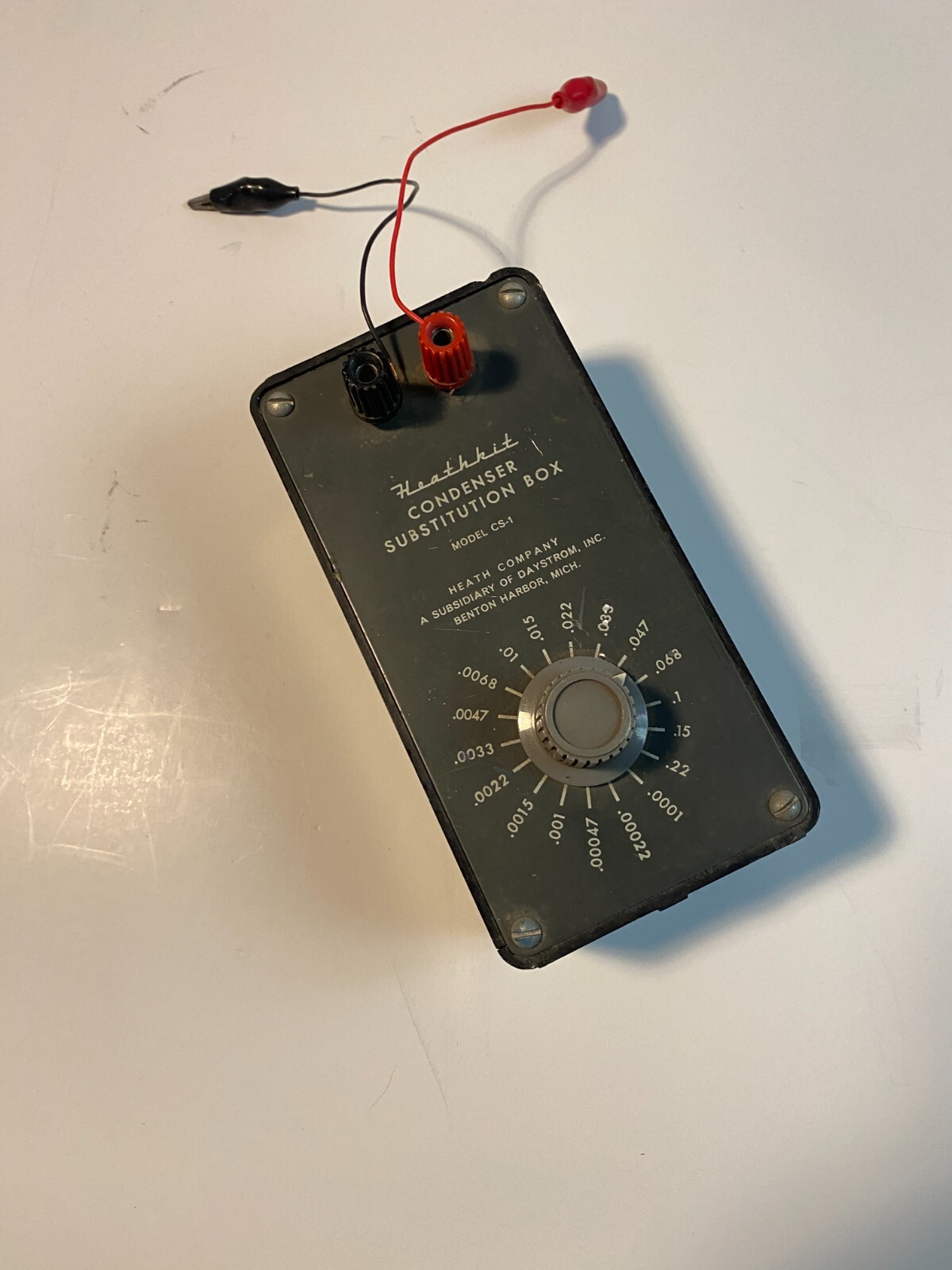 Vintage Heathkit Model CS-1 Condenser Substitution Box With Leads Working