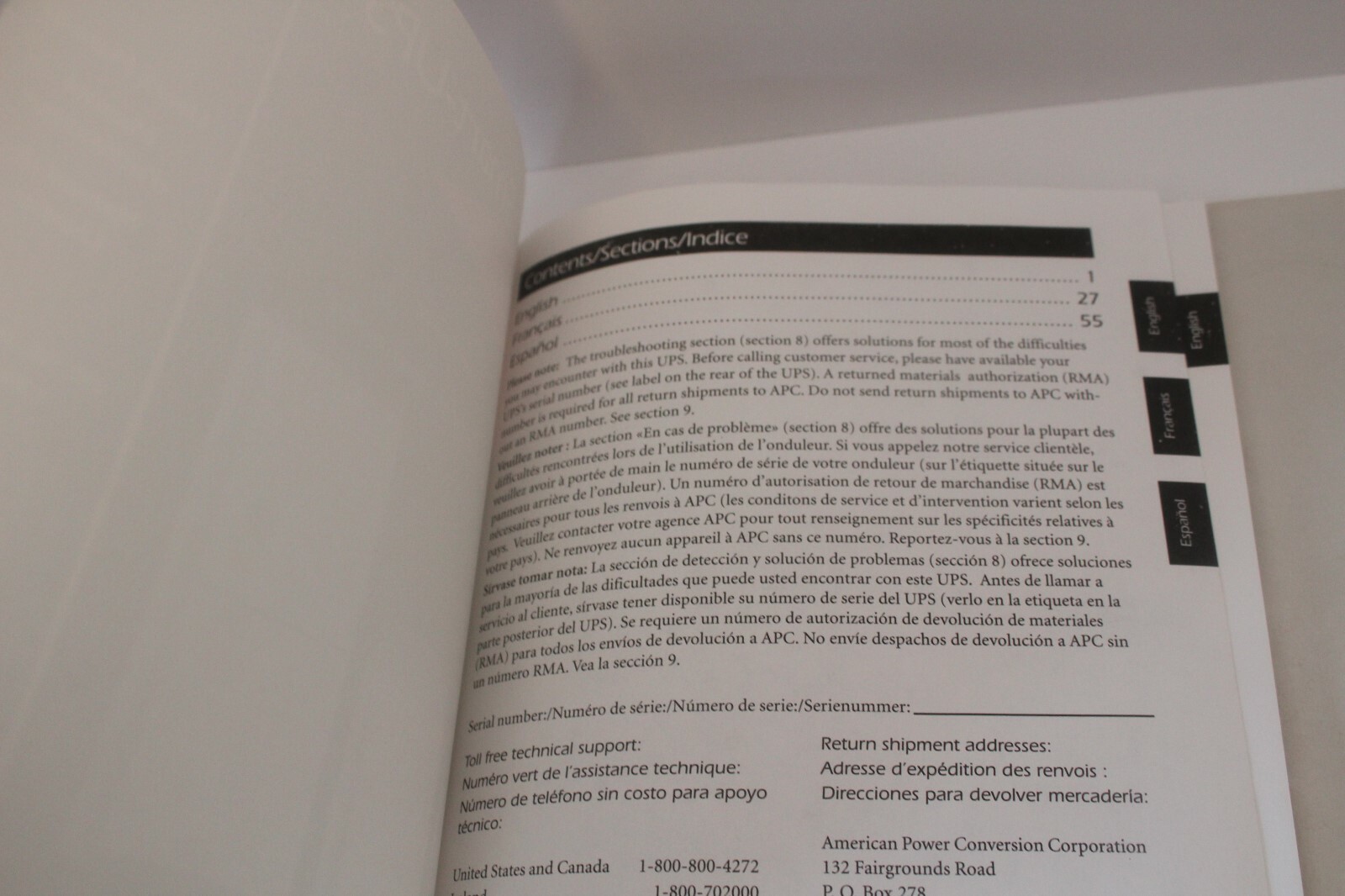 APC Smart-UPS User's Manual