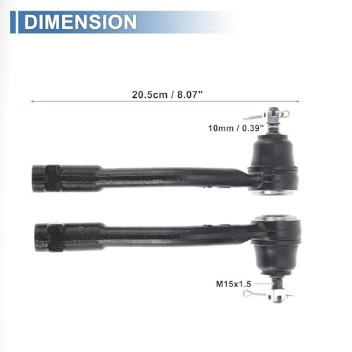 2pcs Front Outer Tie Rod Ends Kit Suspension Steering Tie Rod End for Kia