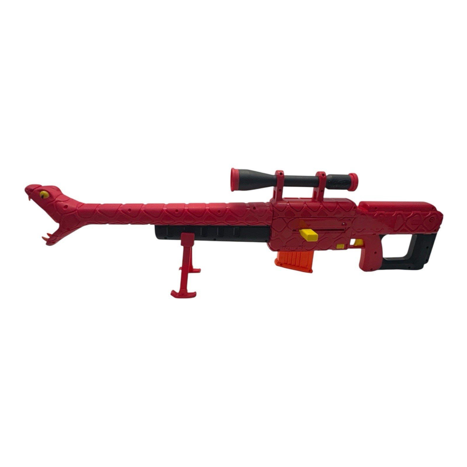 Used NERF Roblox Red Snake Dart Blaster w/ Scope & 1 Clip