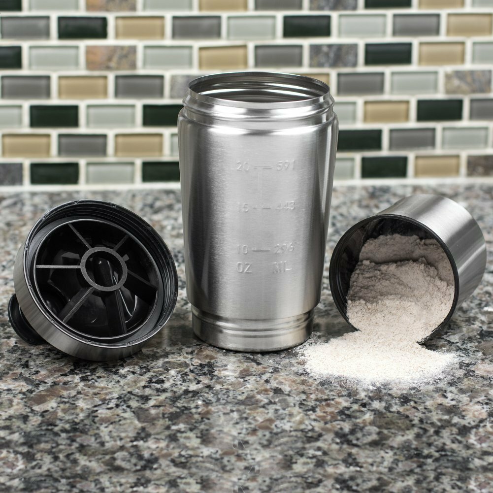 Stainless Steel Protein Shake / Mixer Bottle