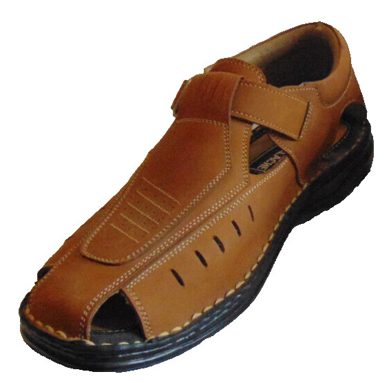 KOLLACHE MENS BROWN SUEDE SHOES SLIP ON SANDALS BUCKLE SIZE~ EURO 46  US 12 M