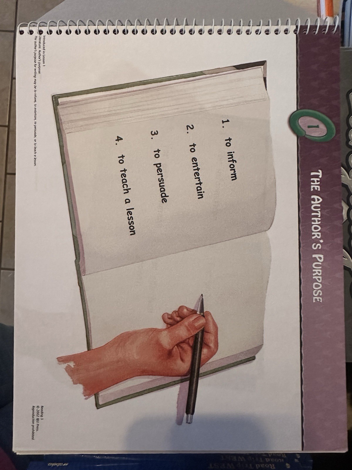BJU Press Reading 5 Teaching Visuals Flip Chart